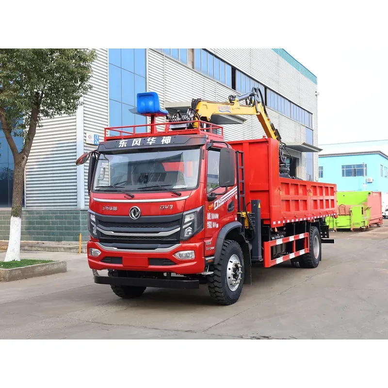 Truck-Mounted Log Grab on Dongfeng Huashen DV3 — 7.5 m Boom, Flat-Jaw Grab — main view