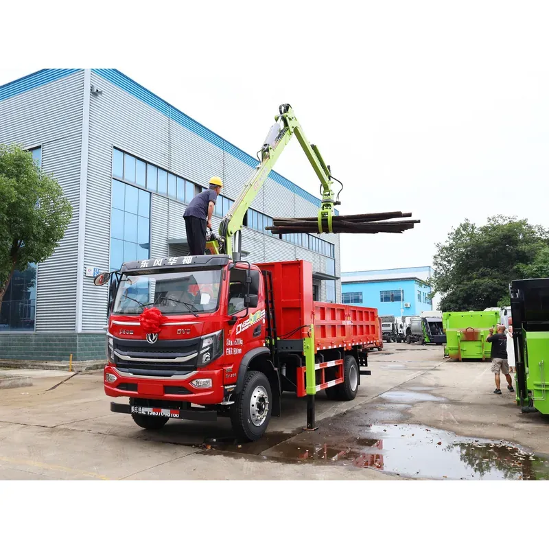 Truck-Mounted Log Grab on Dongfeng DV3 — 8.5 m Boom, 3+2 Grab, Rigid-Linked — photo 5