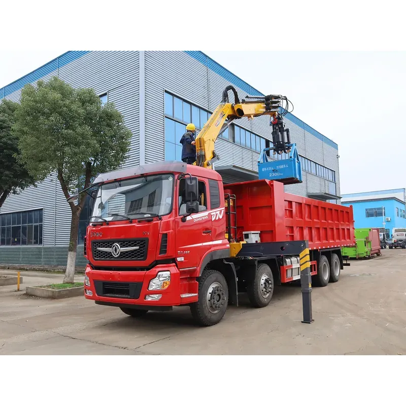 Truck-Mounted Scrap Grab with Magnet on Dongfeng D7V 8x4 — 8 t, 3+2 Grab — photo 3