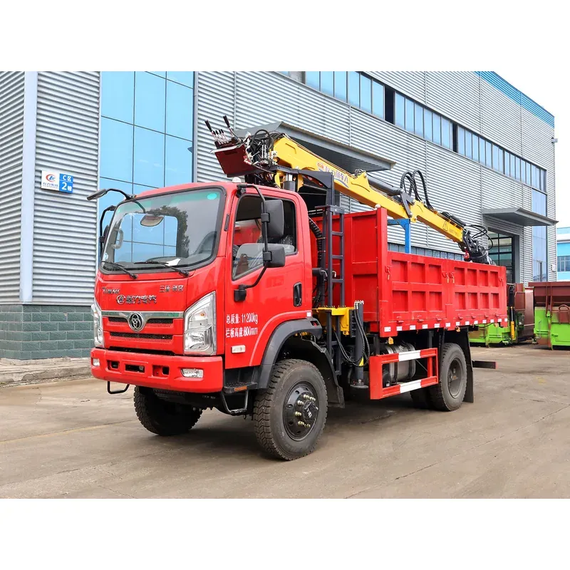 Truck-Mounted Log Grab 4x4 on Sanhuan Chuangke — 7.8 m Boom, 3+2 Grab — main view