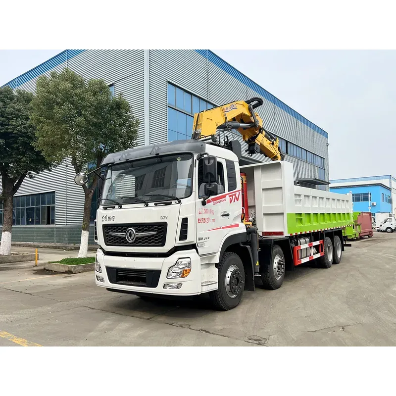 Truck-Mounted Scrap Grab on Dongfeng D7V 8x4 — 12 t, 3+2 Grab, Quick Coupler — main view