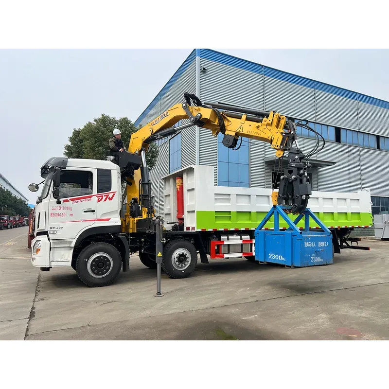 Truck-Mounted Scrap Grab on Dongfeng D7V 8x4 — 12 t, 3+2 Grab, Quick Coupler — photo 7