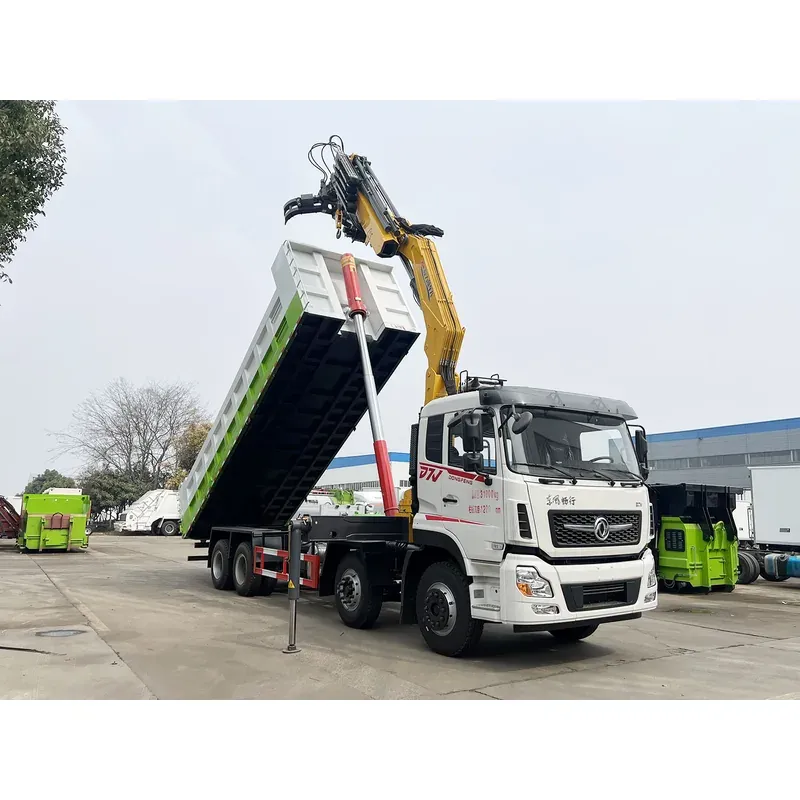Truck-Mounted Scrap Grab on Dongfeng D7V 8x4 — 12 t, 3+2 Grab, Quick Coupler — photo 5
