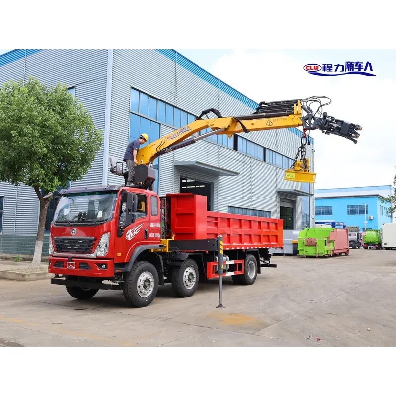 Truck-Mounted Scrap Grab with Magnet on SINOTRUK Wangpai 6x2 — 6.3 t, Tipping Ram — photo 4