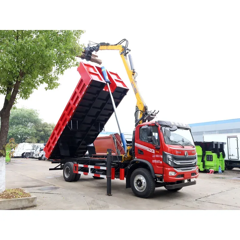 Truck-Mounted Log Grab on Dongfeng Huashen DV3 — 7.5 m Boom, Tipping Body — photo 7