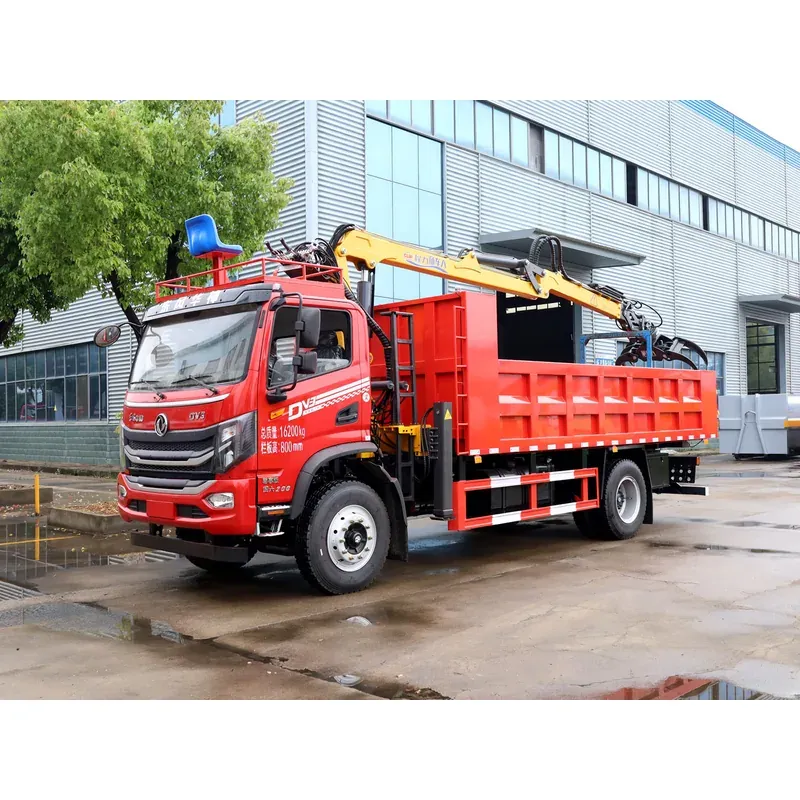 Truck-Mounted Log Grab on Dongfeng Huashen DV3 — 7.5 m Boom, Rigid-Linked — photo 3