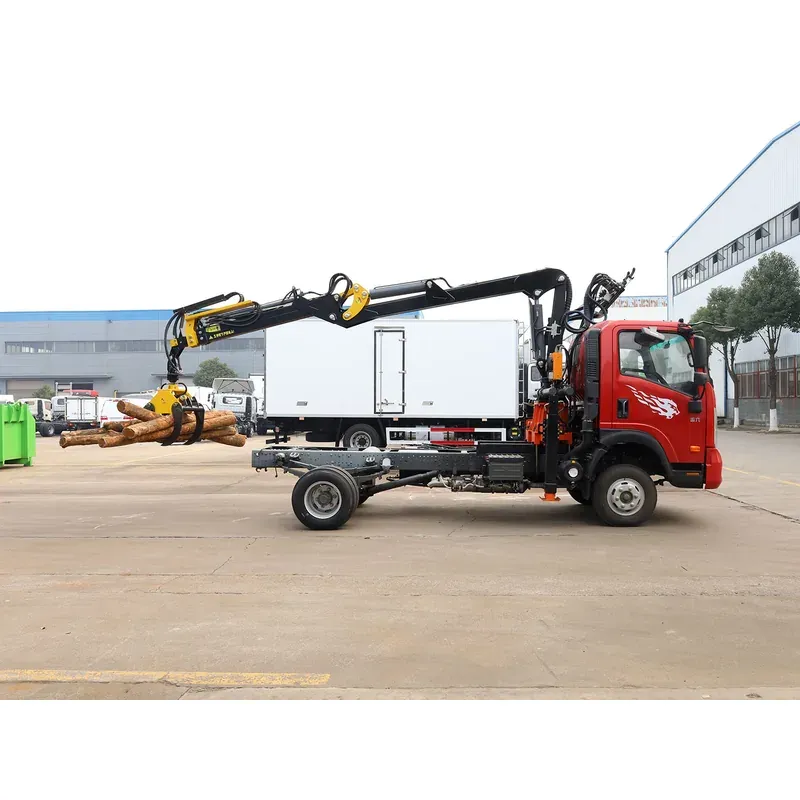 Truck-Mounted Log Grab on SINOTRUK Wangpai — 7.8 m Boom, Flat-Jaw Soft-Linked — photo 4