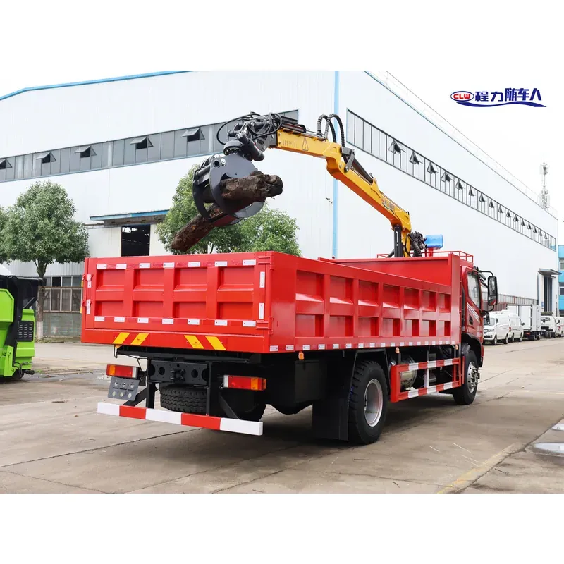 Truck-Mounted Log Grab on Dongfeng DV3 — 7.5 m Boom, 2+2 Flat-Jaw, Rigid-Linked — photo 6