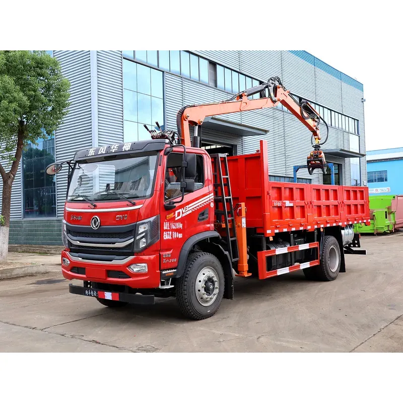Truck-Mounted Log Grab on Dongfeng Single Cab — 7.8 m Boom, Soft-Linked — photo 2