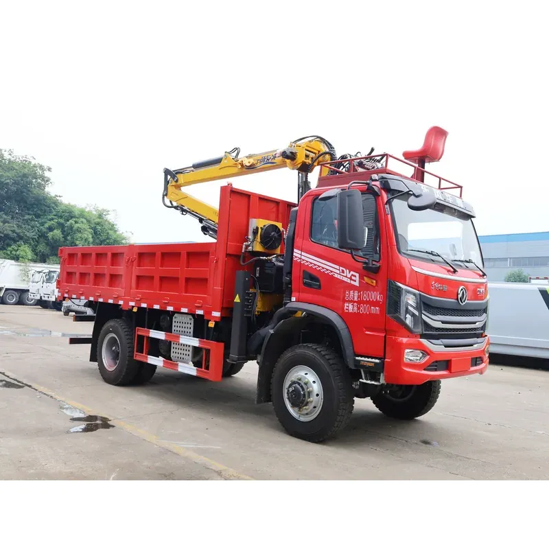 Truck-Mounted Log Grab 4x4 with Winch on Dongfeng DV3 — 8.1 m Boom, 2+2 Flat-Jaw — photo 5