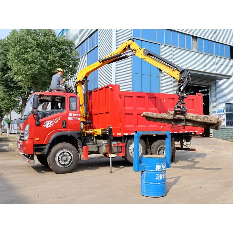 Truck-Mounted Log Grab with Lifting Axle on SINOTRUK Wangpai — 4 t Folding Boom — photo 7