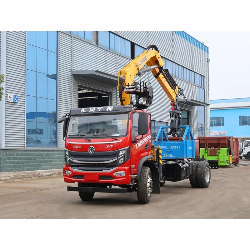 Truck-Mounted Grab on Dongfeng Huashen DV3 — 6.3 t, 8.25 m Boom, 3+2 Grab — main view