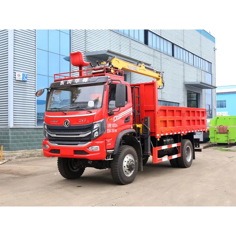 Truck-Mounted Log Grab 4x4 with Winch on Dongfeng DV3 — 8.1 m Boom, 2+2 Flat-Jaw — main view