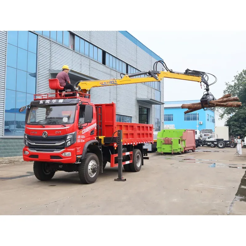 Truck-Mounted Log Grab 4x4 with Winch on Dongfeng DV3 — 8.1 m Boom, 2+2 Flat-Jaw — photo 7