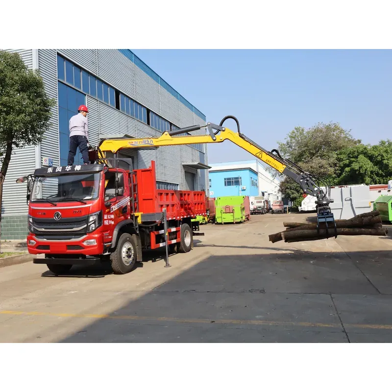 Truck-Mounted Log Grab on Dongfeng Huashen DV3 — 6.8 m Boom, Rigid-Linked — photo 7