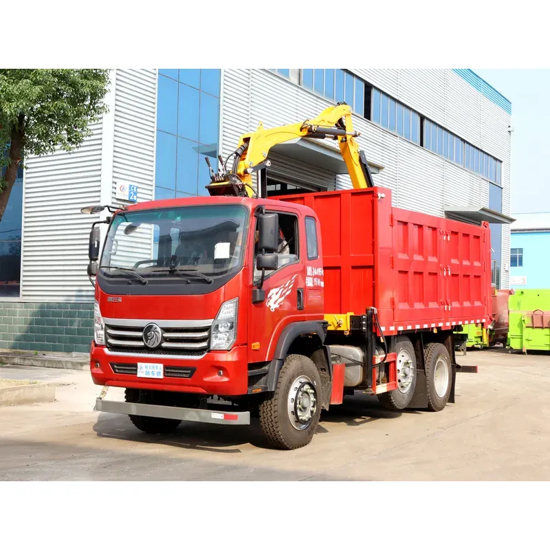Truck-Mounted Log Grab with Lifting Axle on SINOTRUK Wangpai — 4 t Folding Boom — main view
