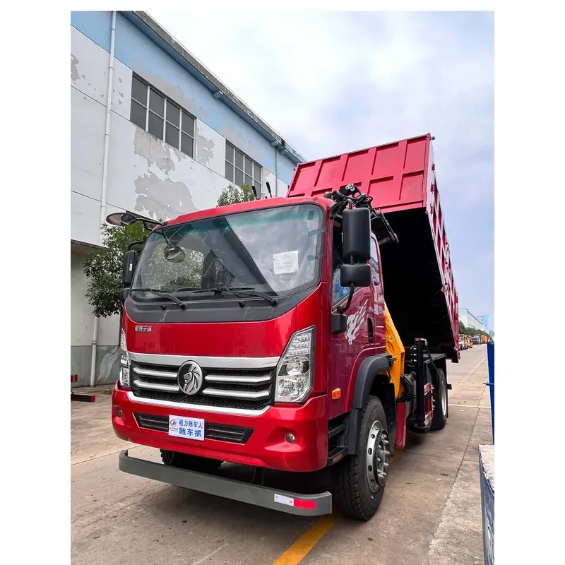 Truck-Mounted Log Grab with Lifting Axle on SINOTRUK Wangpai — 4 t Folding Boom — main view
