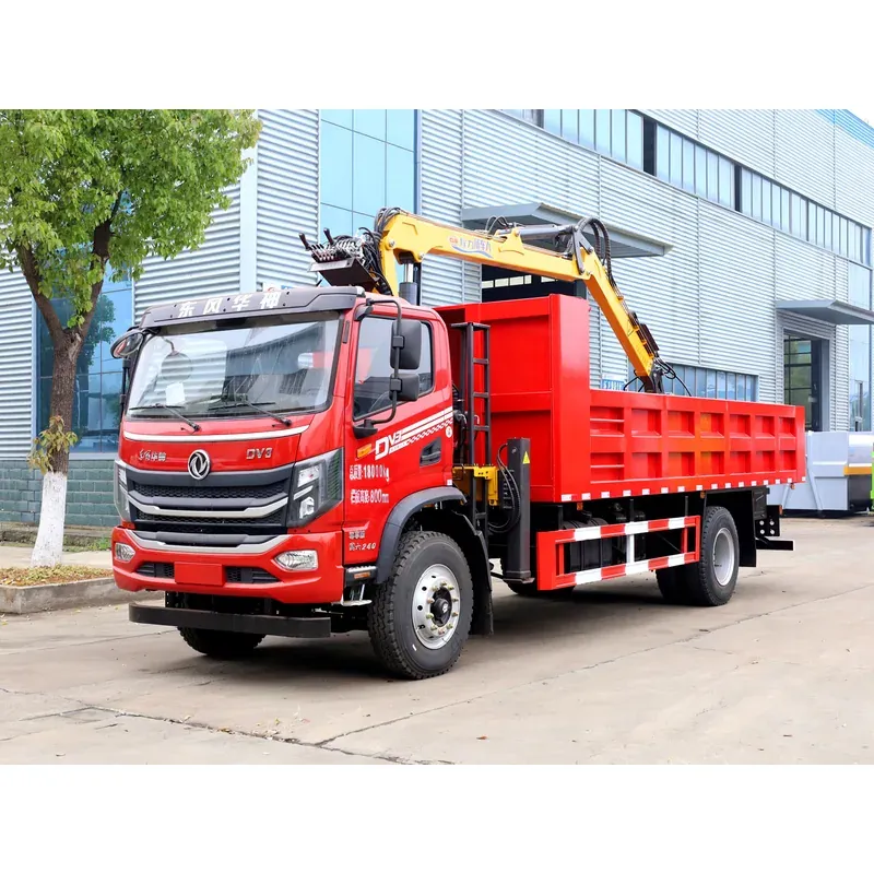 Truck-Mounted Log Grab on Dongfeng Huashen DV3 — 7.5 m Boom, Tipping Body — photo 3