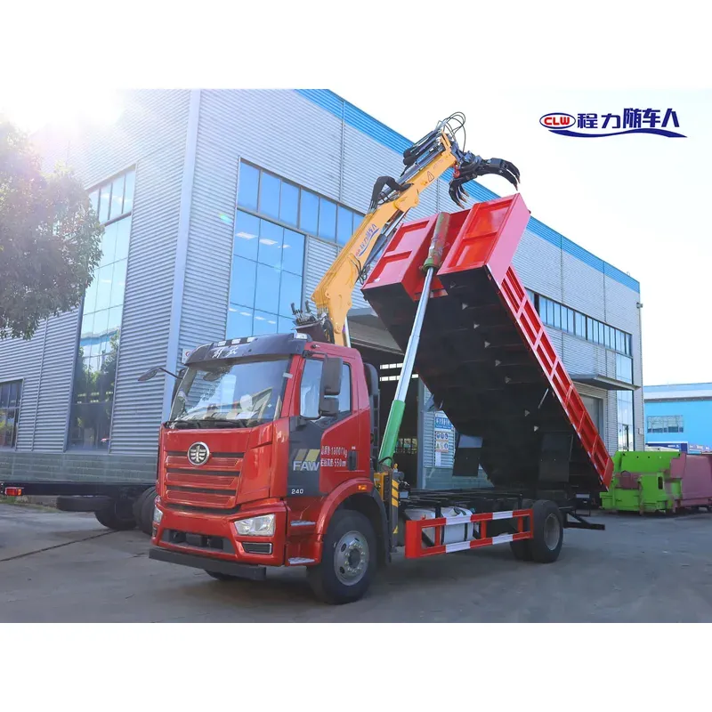 Truck-Mounted Scrap Grab on FAW — 6.3 t, 3+2 Grab, Low Sideboards — photo 7