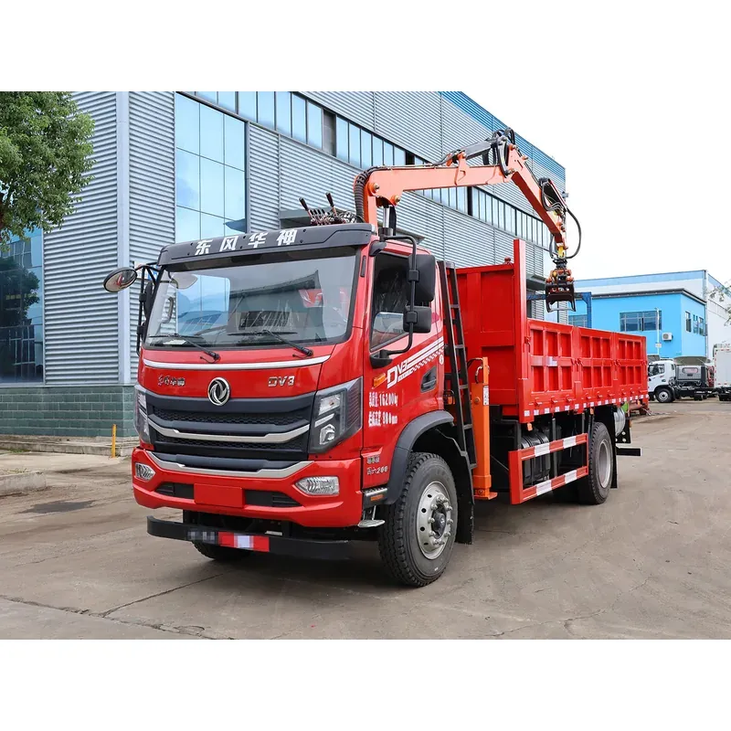 Truck-Mounted Log Grab on Dongfeng Single Cab — 7.8 m Boom, Soft-Linked — main view