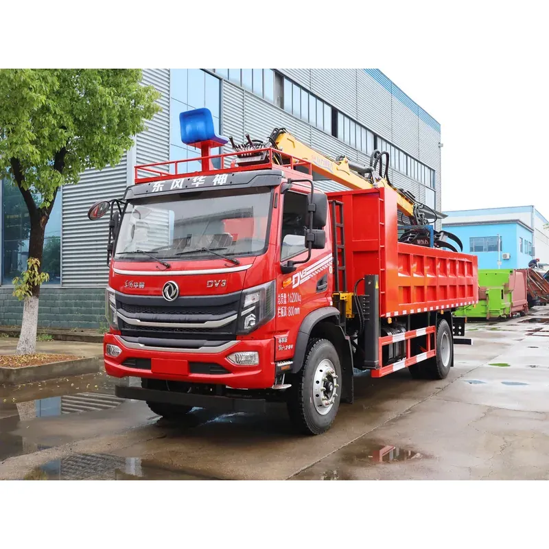 Truck-Mounted Log Grab on Dongfeng Huashen DV3 — 7.5 m Boom, Rigid-Linked — main view