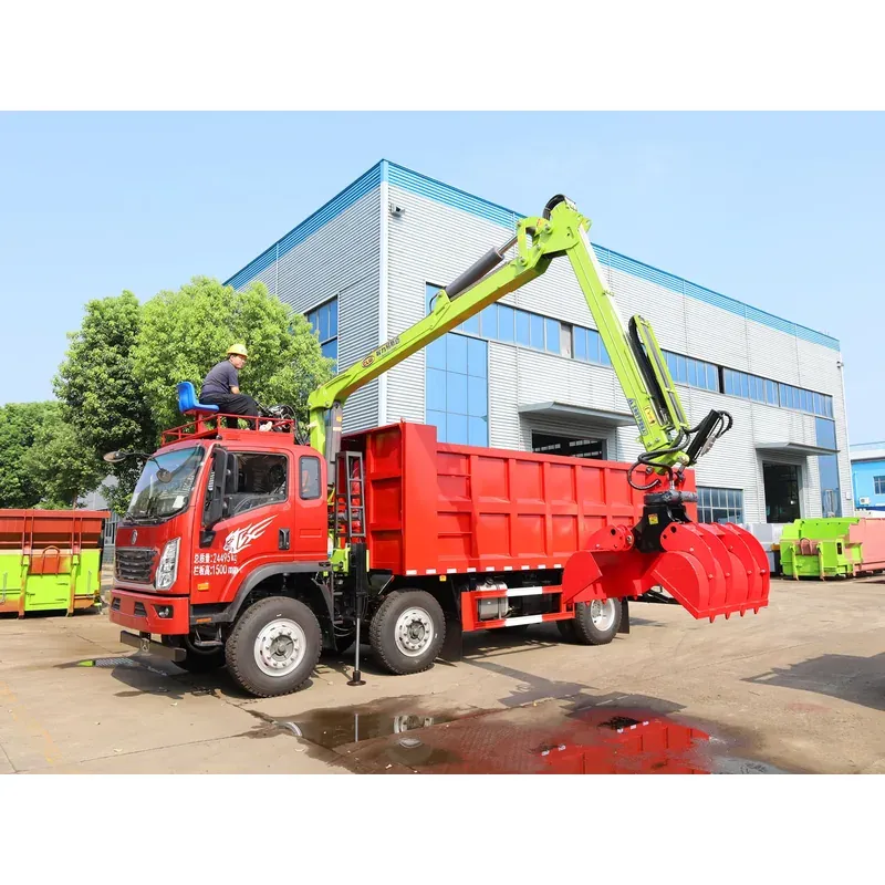 Truck-Mounted Log Grab on SINOTRUK Wangpai 6x2 — 8 m Boom, 4+3 Clamshell Grab — photo 6