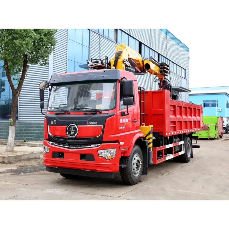 Truck-Mounted Scrap Grab on SHACMAN Delong L5000 — 8 t, 9.7 m Boom, 3+2 — main view