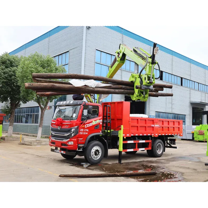 Truck-Mounted Log Grab on Dongfeng DV3 — 8.5 m Boom, 3+2 Grab, Rigid-Linked — photo 3