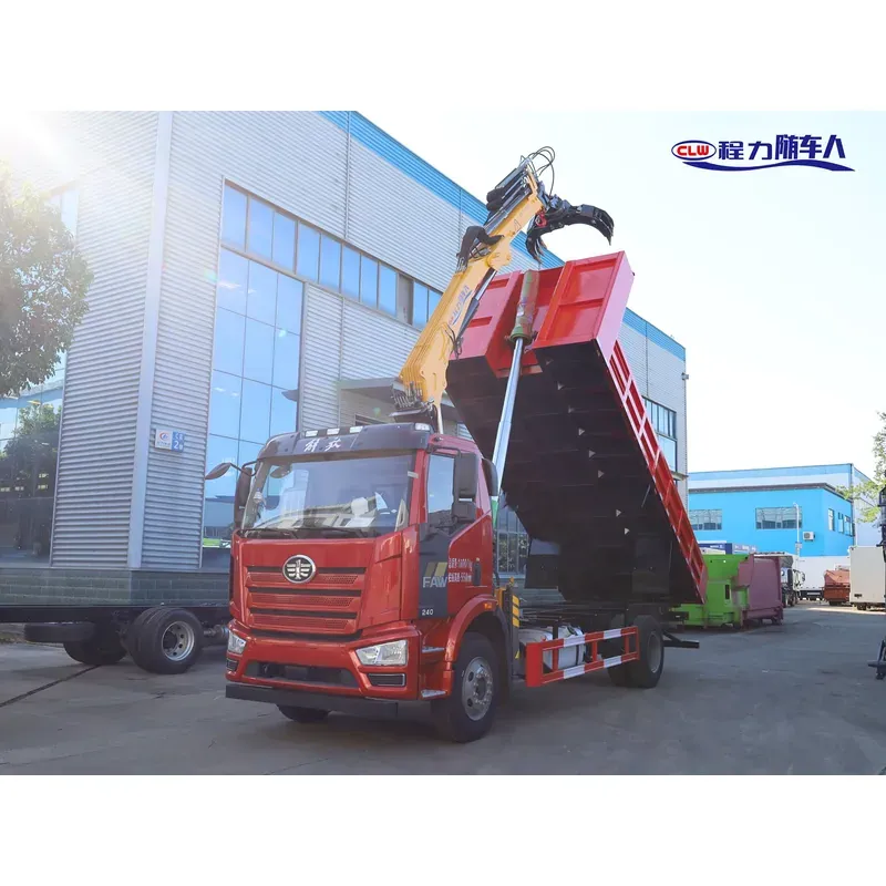 Truck-Mounted Scrap Grab on FAW — 6.3 t, 3+2 Grab, Low Sideboards — photo 6