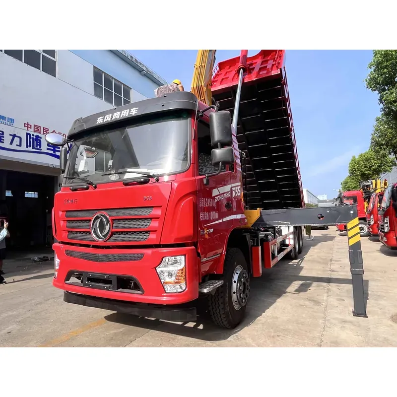 Truck-Mounted Scrap Grab with Magnet on Dongfeng D3S 6x4 — 8 t, 4-Section Boom — main view