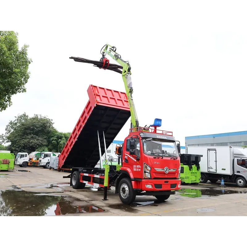 Truck-Mounted Log Grab on Dongfeng D1L — 8.8 m Boom, 2+2 Flat-Jaw, Soft-Linked — photo 4