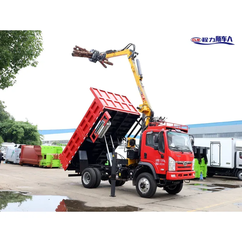Truck-Mounted Log Grab 4x4 on Sanhuan Chuangke — 7.5 m Boom, 3+2 Twin-Ram Grab — photo 6