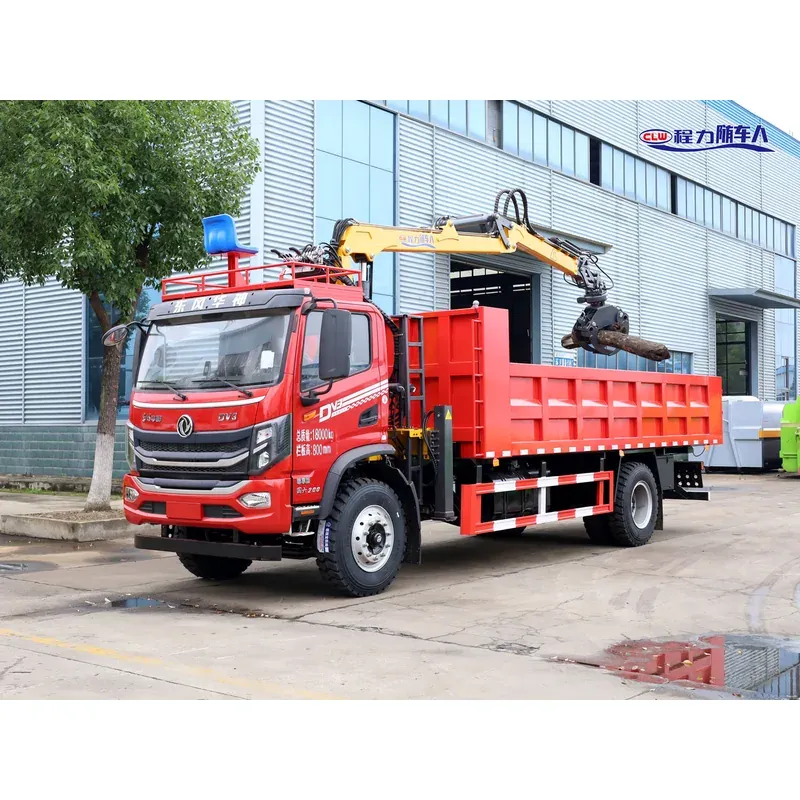 Truck-Mounted Log Grab on Dongfeng DV3 — 7.5 m Boom, 2+2 Flat-Jaw, Rigid-Linked — photo 2