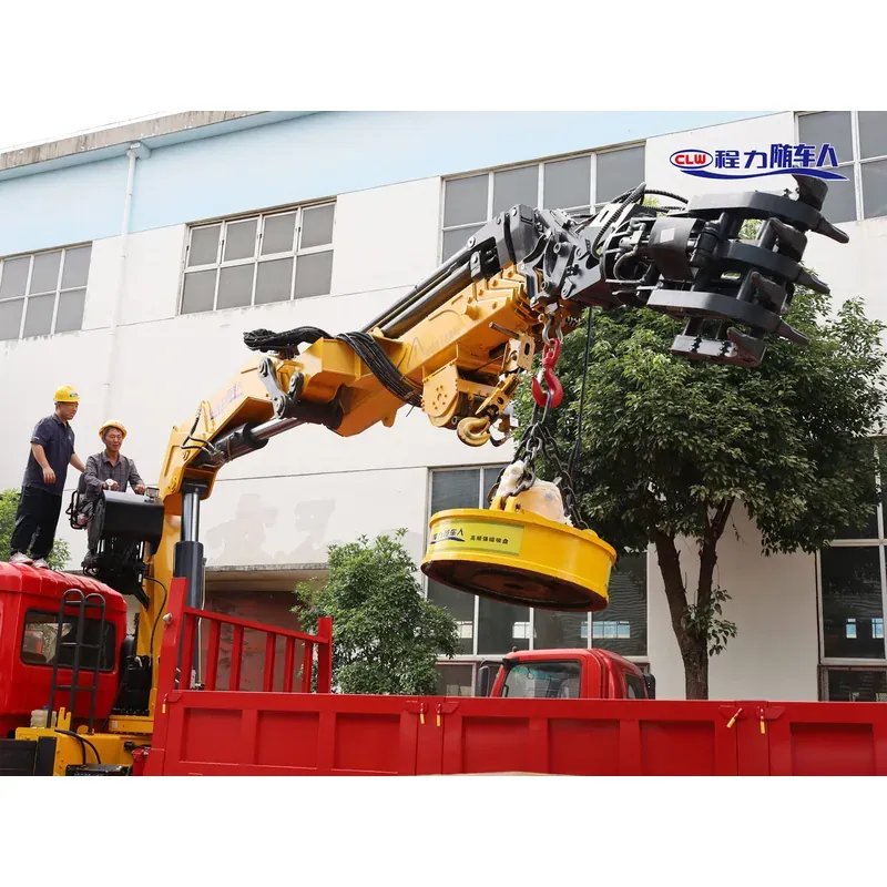 Truck-Mounted Scrap Grab with Magnet on Dongfeng D3L — 14 t, 4+3 Grab — photo 5