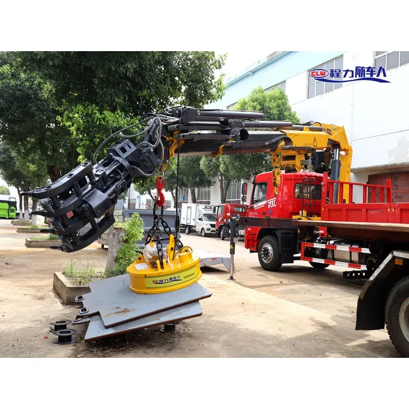 Truck-Mounted Scrap Grab with Magnet on Dongfeng D3L — 14 t, 4+3 Grab — photo 7