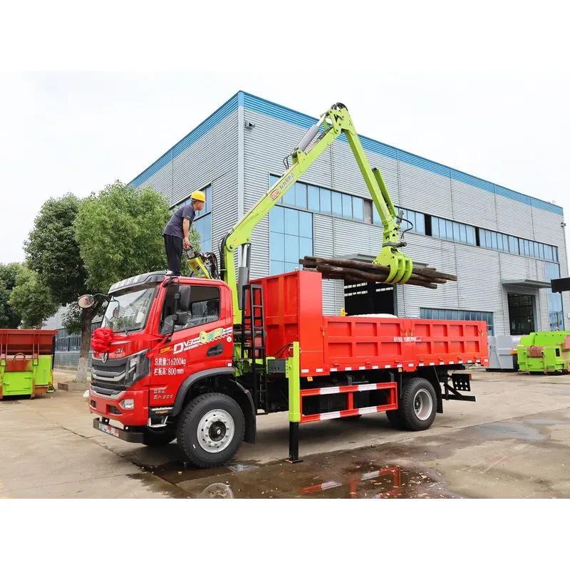 Truck-Mounted Log Grab on Dongfeng DV3 — 8.5 m Boom, 3+2 Grab, Rigid-Linked — photo 6
