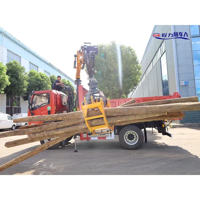 Truck-Mounted Log Grab on Dayun — 4 t Folding Boom — photo 6