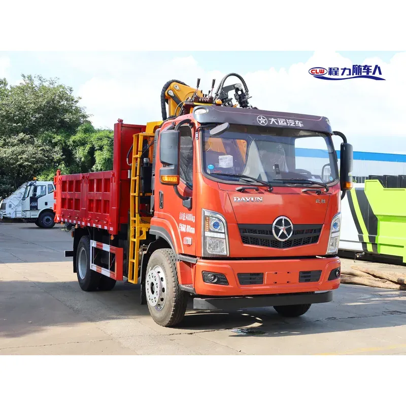 Truck-Mounted Log Grab on Dayun — 4 t Folding Boom — photo 3