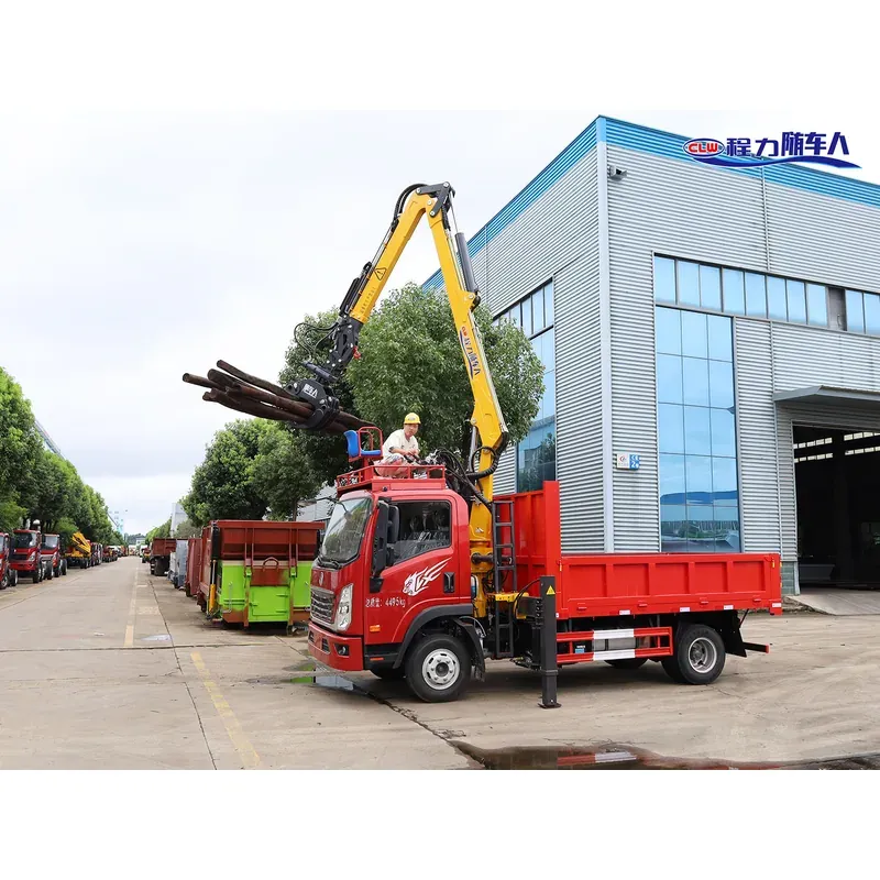 Truck-Mounted Log Grab on SINOTRUK Wangpai — 7.5 m Boom, 3+2 Rigid-Linked — photo 4