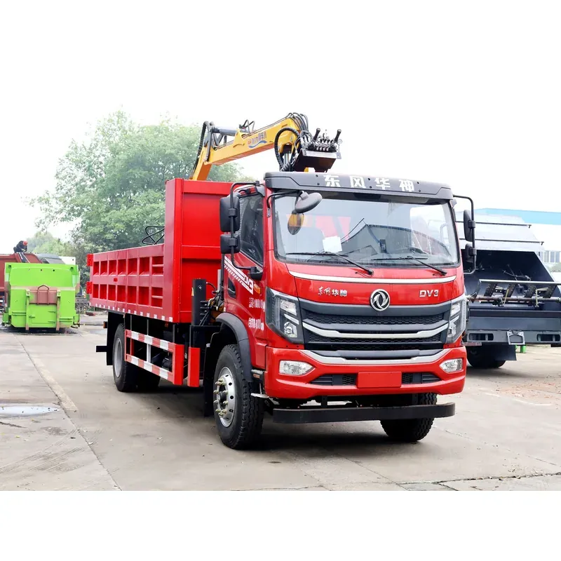 Truck-Mounted Log Grab on Dongfeng Huashen DV3 — 7.5 m Boom, Tipping Body — photo 6