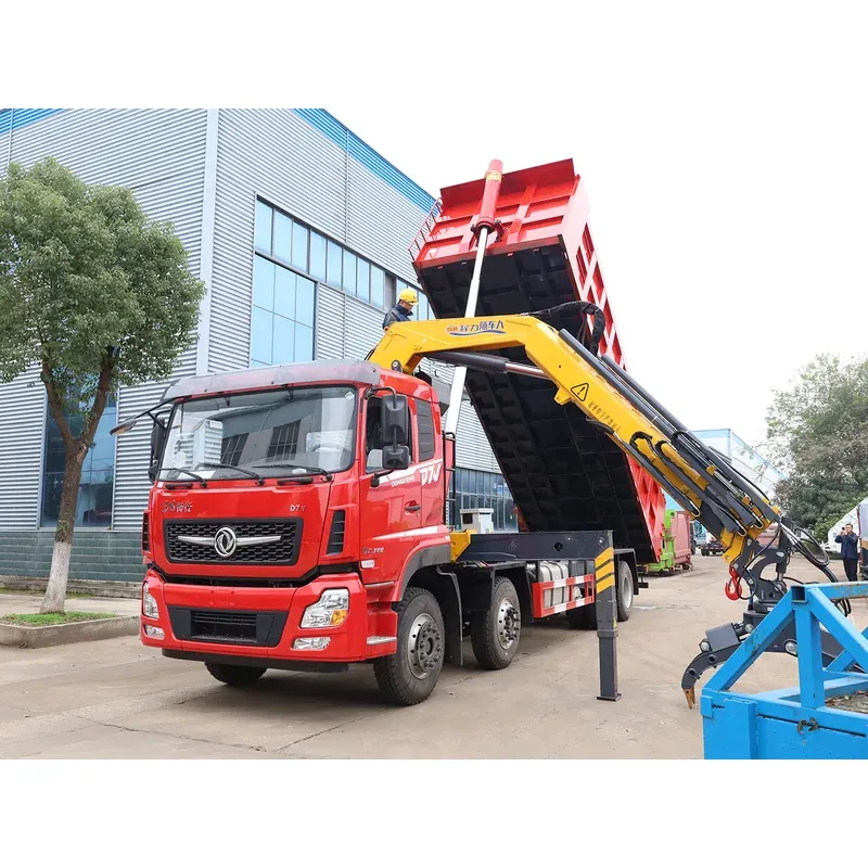 Truck-Mounted Scrap Grab with Magnet on Dongfeng D7V 8x4 — 8 t, 3+2 Grab — photo 5
