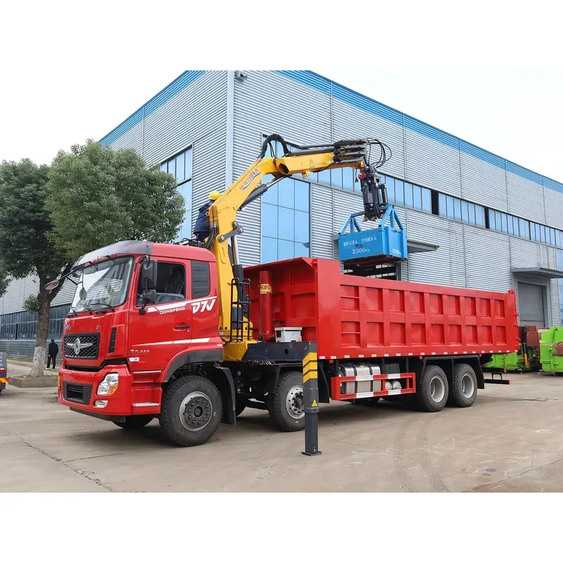 Truck-Mounted Scrap Grab with Magnet on Dongfeng D7V 8x4 — 8 t, 3+2 Grab — photo 4