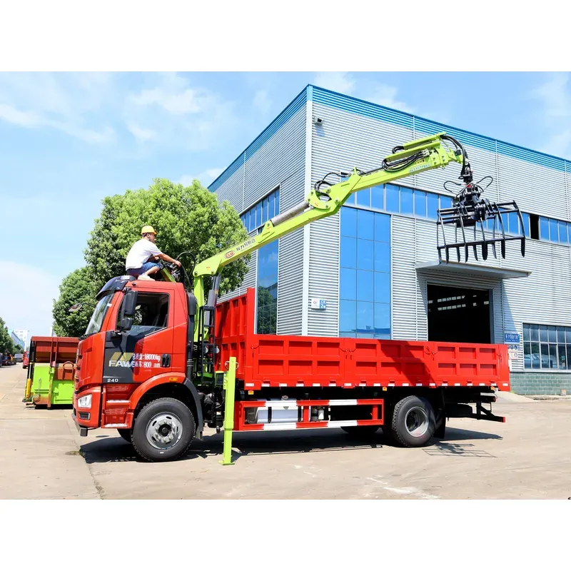 Truck-Mounted Log Grab on FAW — 7.8 m Boom, 5+4 Grab, Soft-Linked — photo 4