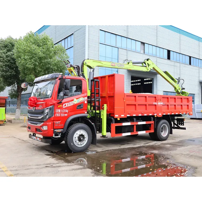 Truck-Mounted Log Grab on Dongfeng DV3 — 8.5 m Boom, 3+2 Grab, Rigid-Linked — photo 2