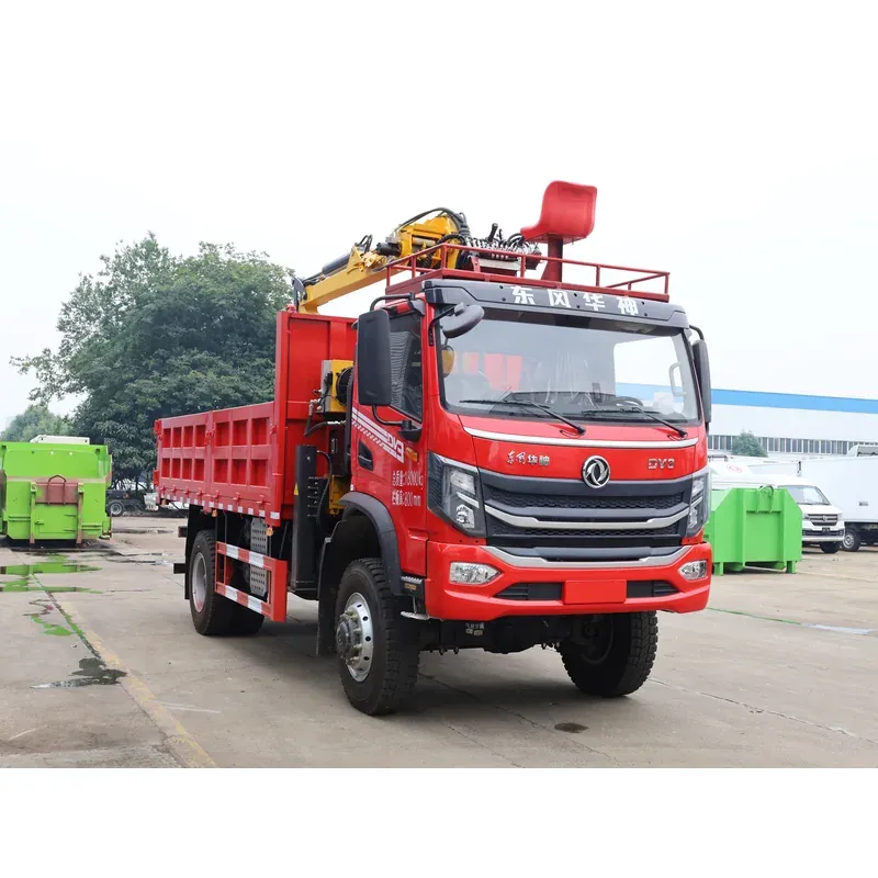 Truck-Mounted Log Grab 4x4 with Winch on Dongfeng DV3 — 8.1 m Boom, 2+2 Flat-Jaw — photo 6