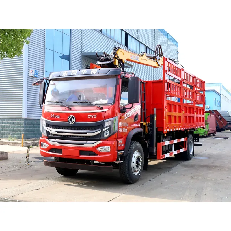 Truck-Mounted Log Grab on Dongfeng Huashen DV3 — 7.5 m Boom, 4+3 Grab — main view