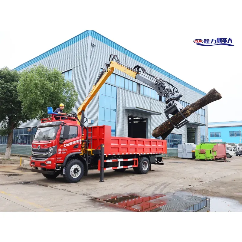 Truck-Mounted Log Grab on Dongfeng DV3 — 7.5 m Boom, 2+2 Flat-Jaw, Rigid-Linked — photo 7