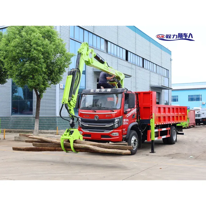 Truck-Mounted Log Grab on Dongfeng DV3 — 8.8 m Boom, 2+2 Flat-Jaw, Soft-Linked — photo 5