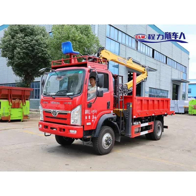 Truck-Mounted Log Grab 4x4 on Sanhuan Chuangke — 7.5 m Boom, 3+2 Grab — main view