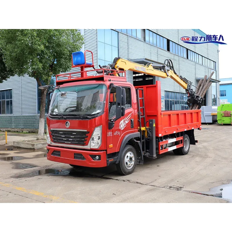 Truck-Mounted Log Grab on SINOTRUK Wangpai — 7.5 m Boom, 3+2 Rigid-Linked — main view